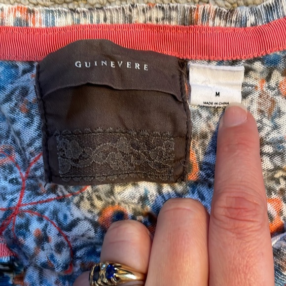 Anthropologie GUINEVERE Cardigan Sweater Looped Bud Coral Ribbon (Medium) - Picture 3 of 8